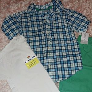 Boys 4t lot Carter's outfit and fruit of the loom